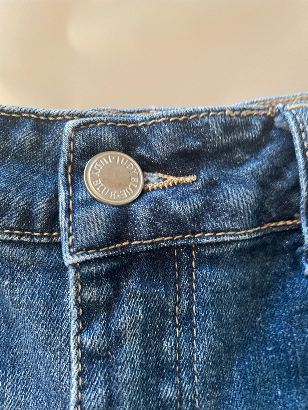 Judy Blue Dark Blue Denim Shorts with White Lace Trim - Picture 8 of 11